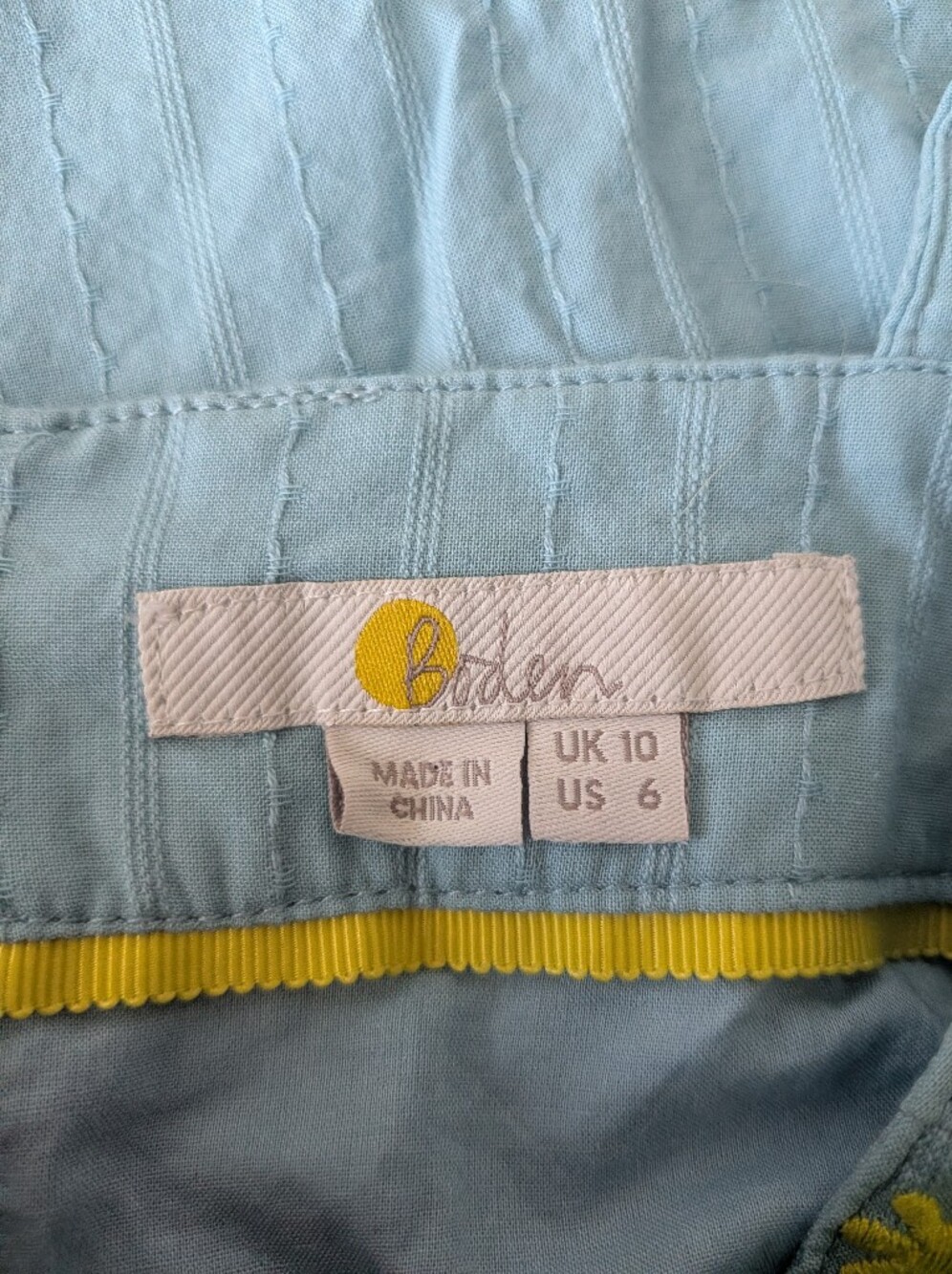 boden blue and yellow midi dress - Picture 3 of 3